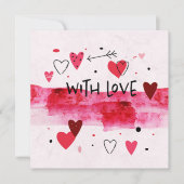 Watercolor liefde kaart (Voorkant)