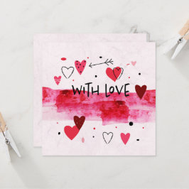 Watercolor liefde kaart