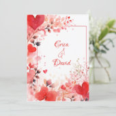 Watercolor Liefde | Op Maat | Valentijnsdag Feestdagenkaart (Staand voorkant)