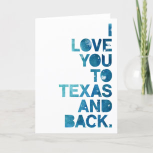 Watercolor Liefde Van Texas Naar Huis Kaart