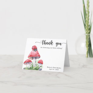 Watercolor lieveheersbeestje - bedankt babyshower