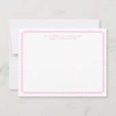 Watercolor light Pink Scalloped Nursery Note Card Aankondiging (Voorkant)