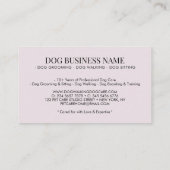 Watercolor Lilac Dog Breeds Pet Groomer Visitekaartje (Achterkant)