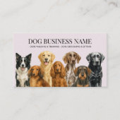 Watercolor Lilac Dog Breeds Pet Groomer Visitekaartje (Voorkant)
