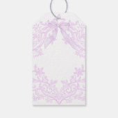 watercolor lilac purple Baptism Cadeaulabel (Achterkant)