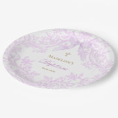  watercolor lilac purple Baptism Papieren Bordje (Gekanteld)