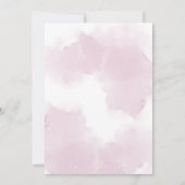 Watercolor lily baptism invitation kaart (Achterkant)