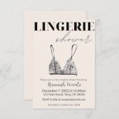 Watercolor lingerie douche save the date (Voorkant / Achterkant)