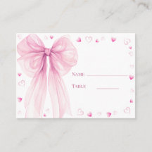 Watercolor lint & hart coquette zitplaats decor