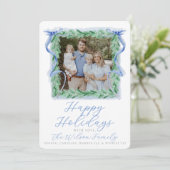 Watercolor Lint Kerstkaart (Staand voorkant)