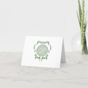 Watercolor lint logo kam monogram   bedankkaart