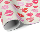 Watercolor Lippen Cadeaupapier (Rol Hoek)