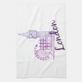 Watercolor Londen Big Ben Theedoek – Brits (Verticaal)