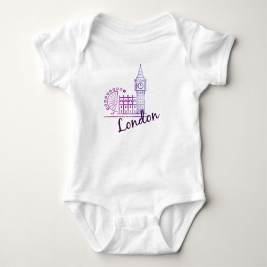 Watercolor London, Big Ben Romper (Voorkant)