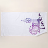 Watercolor London, Big Ben Strandlaken (Voorkant)