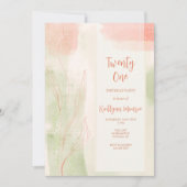 Watercolor Loof Uitnodiging (Voorkant)