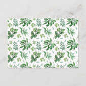 Watercolor Loofgroen Huwelijk Informatiekaartje (Achterkant)