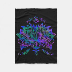 Watercolor Lotus Bloem Mooie Yoga  Fleece Deken