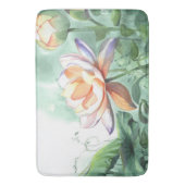 Watercolor Lotus Canvasprint Badmat (Voorkant Verticaal)