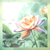 Watercolor Lotus Canvasprint Raamsticker (Vel 3)