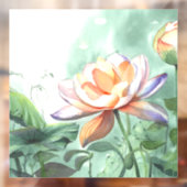 Watercolor Lotus Canvasprint Raamsticker (Vel 2)