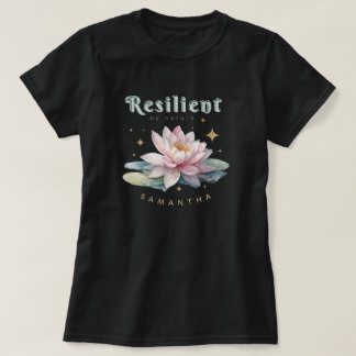 watercolor lotus flower motivational personalized t-shirt