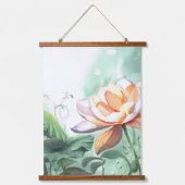 Watercolor Lotus Hangend Wandkleed (Voorkant)