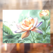 Watercolor Lotus Raamsticker (Vel 2)