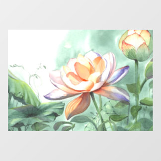 Watercolor Lotus Raamsticker