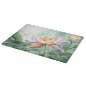 Watercolor Lotus Snijplank (Hoek)
