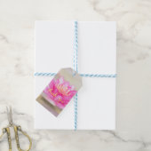 Watercolor Lotusbloem Bokeh Cadeaulabel (Met Touw)