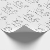 Watercolor Love Heart Romantic Couple Cadeaupapier (Hoek)