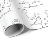 Watercolor Love Heart Romantic Couple Cadeaupapier (Rol Hoek)