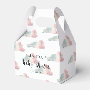 Watercolor luchten - Baby Shower Bedankdoosjes