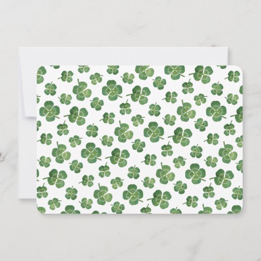 Watercolor Lucky Verliefd St. Patrick Bruidsmeisje Bedankkaart (Achterkant)