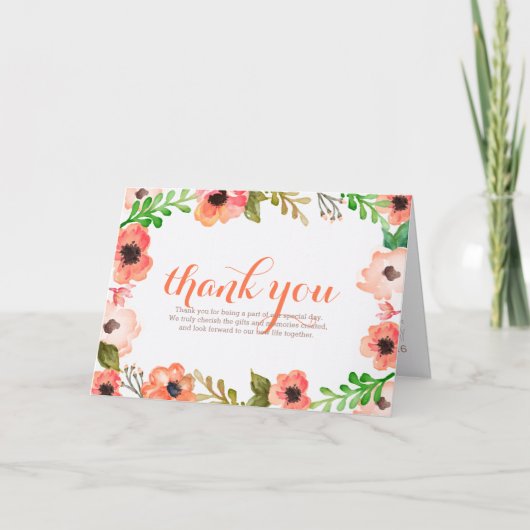 Watercolor Luifel Trouw Dankkaart Bedankkaart (Voorkant)