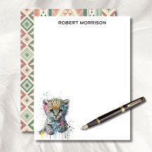Watercolor Luipaard Elegante Zakelijke Briefpapier