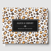 Watercolor Luipaardprint Bruiloft Gastenboek (Voorkant)