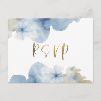 Watercolor Lux RSVP-ansichtkaart Uitnodiging Briefkaart
