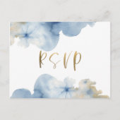 Watercolor Lux RSVP-ansichtkaart Uitnodiging Briefkaart (Voorkant)