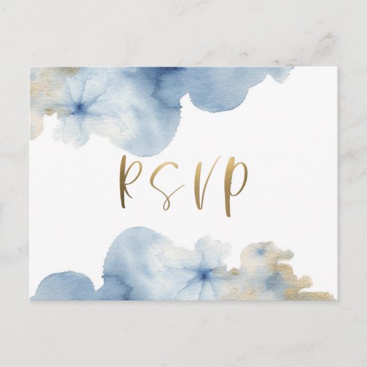 Watercolor Lux RSVP-ansichtkaart Uitnodiging Briefkaart (Voorkant)