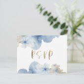 Watercolor Lux RSVP-ansichtkaart Uitnodiging Briefkaart (Staand voorkant)