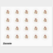 Watercolor Macarons Kerst Retouradres Ronde Sticker (Vel)