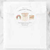 Watercolor Macramé Logo | Zakelijke Stickers (Tas)