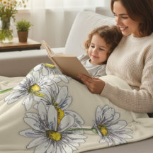 Watercolor Madelief Boho Familie Kerstcadeau