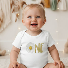 Watercolor madeliefje eerst, één romper