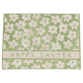 Watercolor Madeliefje Persoonlijk Gelukkig Pasen Groot Cadeauzakje