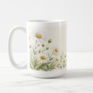 Watercolor Madeliefje Tuin Bloemen Koffiemok
