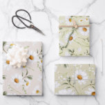 Watercolor Madeliefje Wilde Bloem Bloemstuk Inpakpapier Vel<br><div class="desc">Maak op maat gemaakte inpakpapier & gepersonaliseerde cadeauverpakking voor alle gelegenheden. Als je een cadeau geeft verpakt in op maat gemaakt inpakpapier,  zal het zeker een glimlach op ieders gezicht brengen!</div>