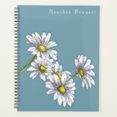 Watercolor Madeliefjes Bloem Boho Kerstcadeau Planner (Voorkant)